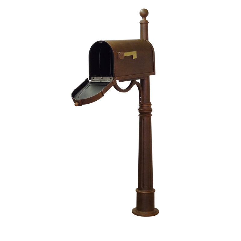 antique brown mailbox