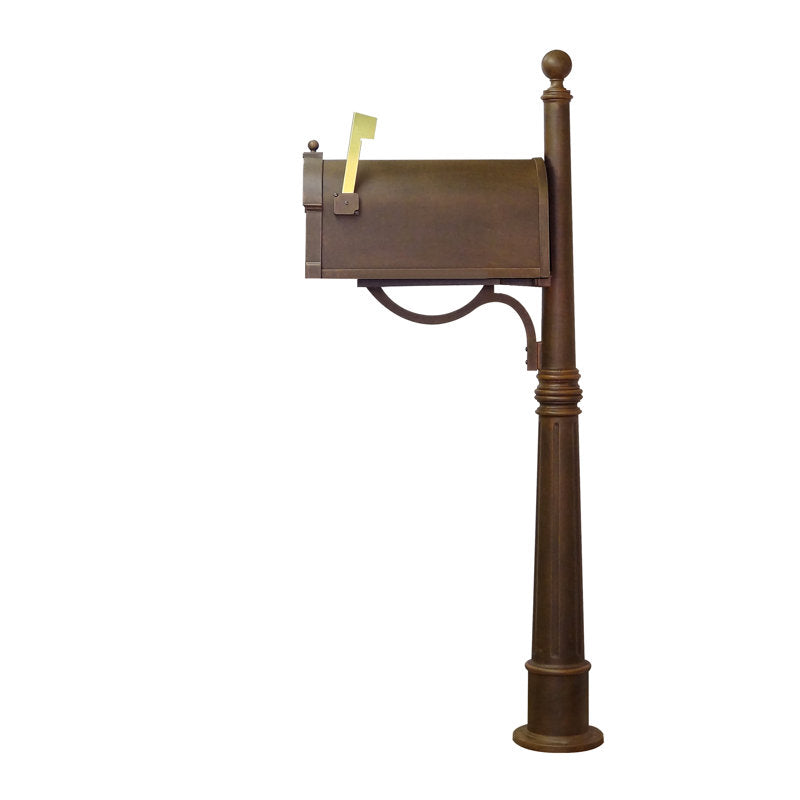 vintage brown mailbox