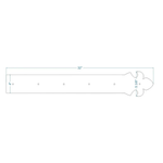 British Fleur De Lis Iron Garage Door Dummy Hinge Strap