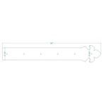 British Fleur De Lis Iron Garage Door Dummy Hinge Strap
