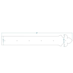 British Fleur De Lis Iron Garage Door Dummy Hinge Strap