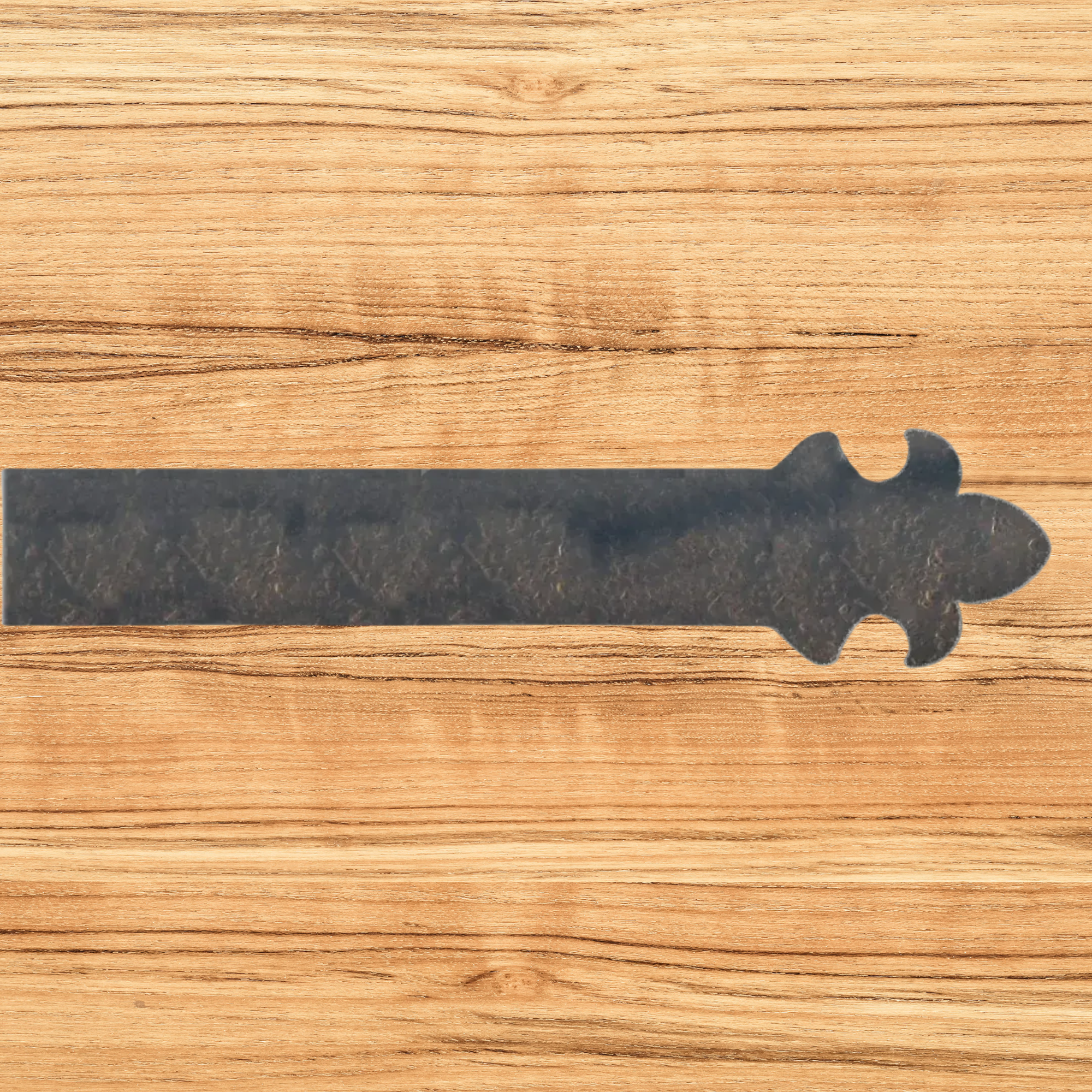 British Fleur De Lis Iron Garage Door Dummy Hinge Strap