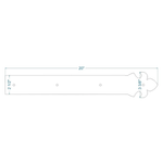 British Fleur De Lis Iron Garage Door Dummy Hinge Strap
