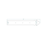 British Fleur De Lis Iron Garage Door Dummy Hinge Strap