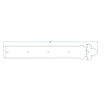 British Fleur De Lis Iron Garage Door Dummy Hinge Strap
