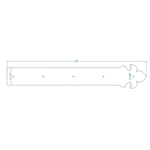 British Fleur De Lis Iron Garage Door Dummy Hinge Strap