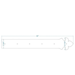 British Fleur De Lis Iron Garage Door Dummy Hinge Strap