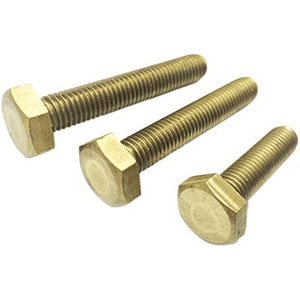 5/8"-11 Fully Threaded Hex Bolts, Brass (QTY 5, 10, 25, 50) - 2 1/2" / 5