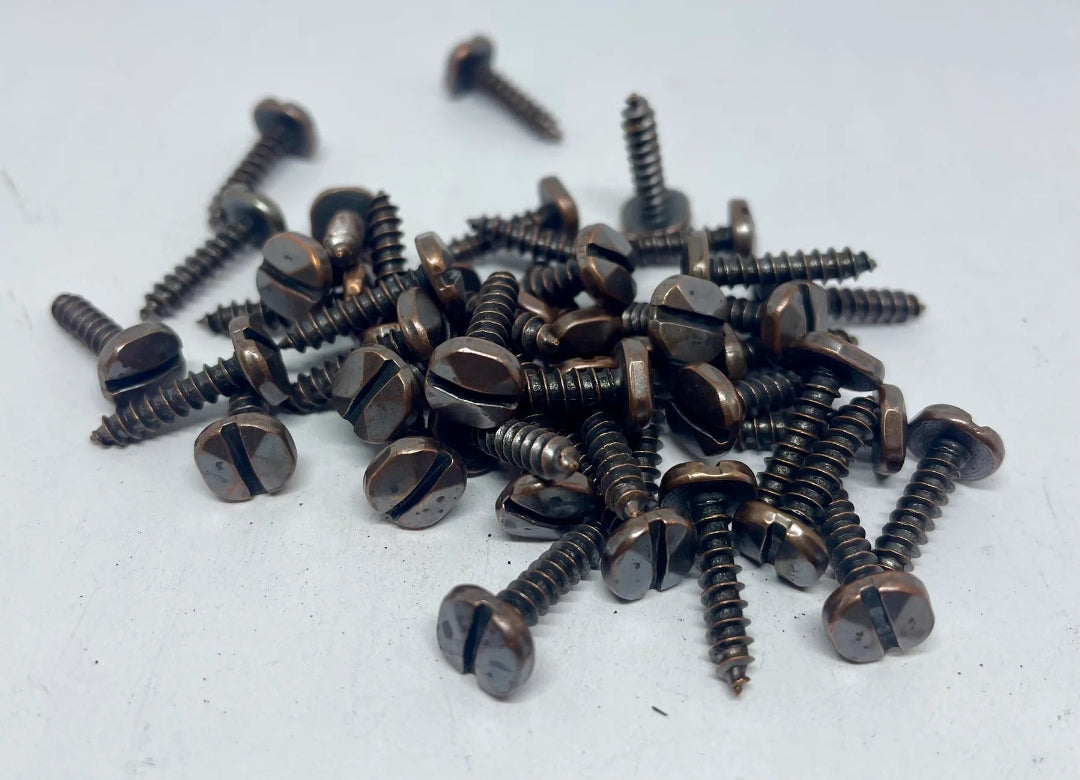 #6 Bronze Hammered Slotted Head Decorative Screw