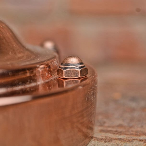 Cap Nut - Antique Copper Finish - Threaded 8-32