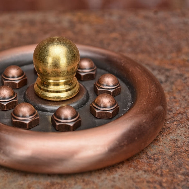 Cap Nut - Antique Copper Finish - Threaded 8-32