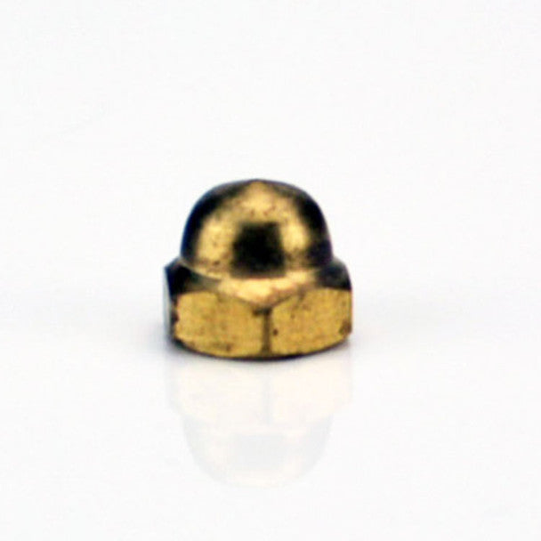 Cap Nut - Unfinished Brass - Threaded 8-32