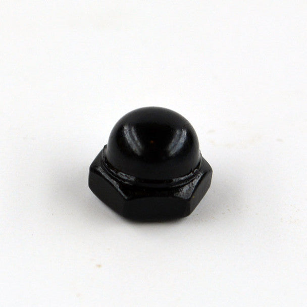 Cap Nut - Black Finish - Threaded 8-32