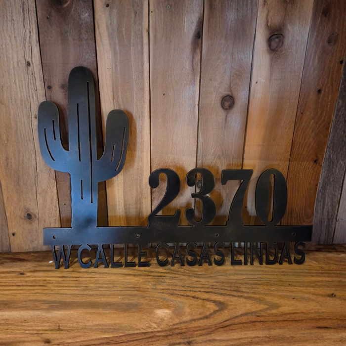 Custom Cactus Address Sign