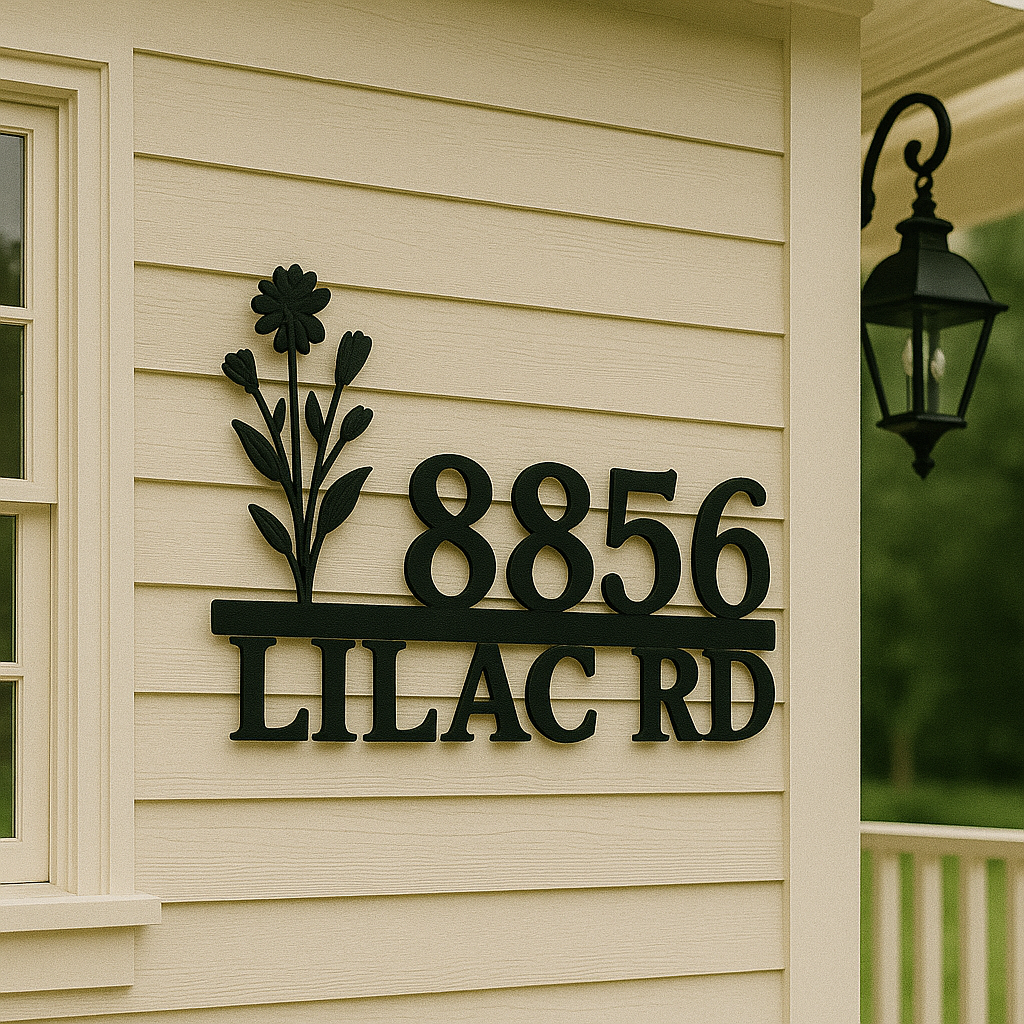 Flower Bouquet Address Sign