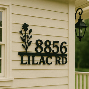 Flower Bouquet Address Sign - Old West Iron