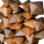 1 1/4" Square Hammered Pyramid Head Clavo / Decorative Nail Head