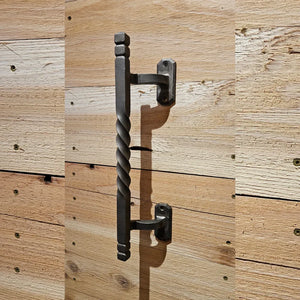 Offset Twisted Door Pull - Old West Iron
