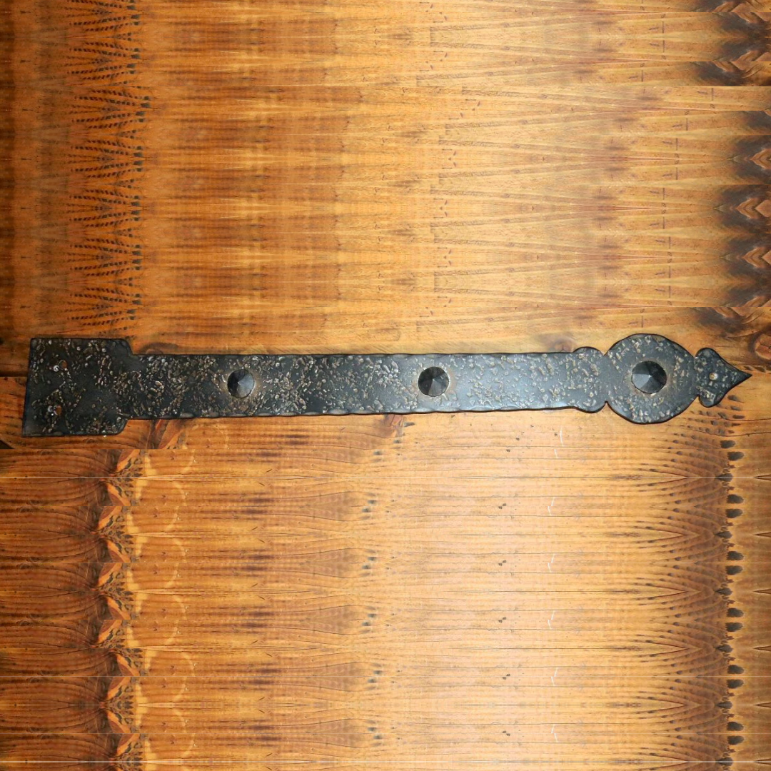 XL Tudor Revival Wrought Iron Faux Hinge Strap