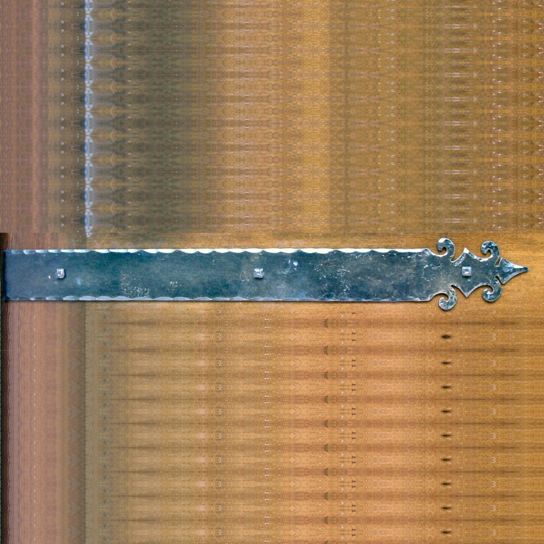 XL Romanesque Wrought Iron Faux Hinge Strap