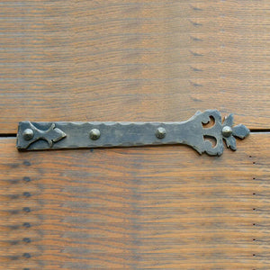 XL Roman Acanthus Wrought Iron Faux Hinge Strap - Old West Iron