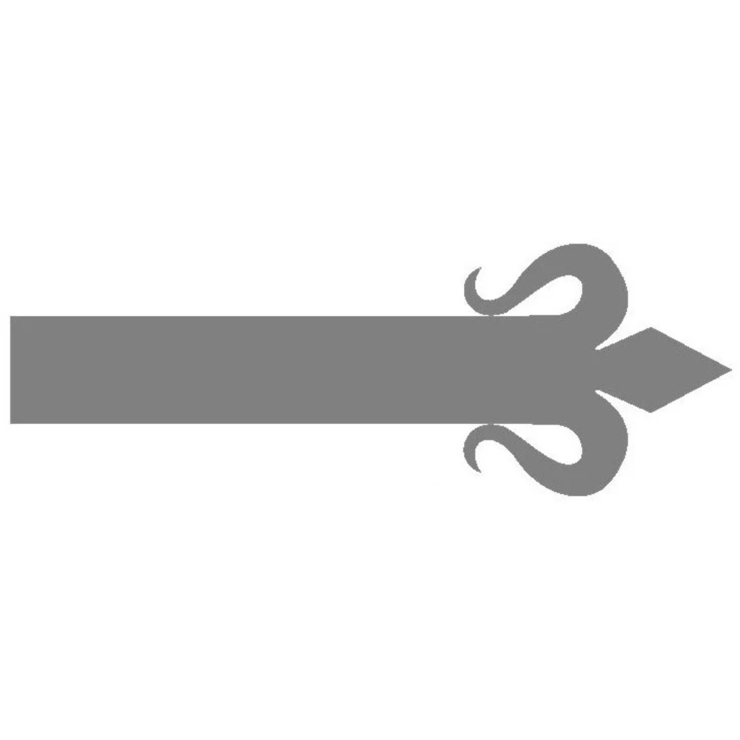 XL Spanish Mission Wrought Iron Faux Hinge Strap