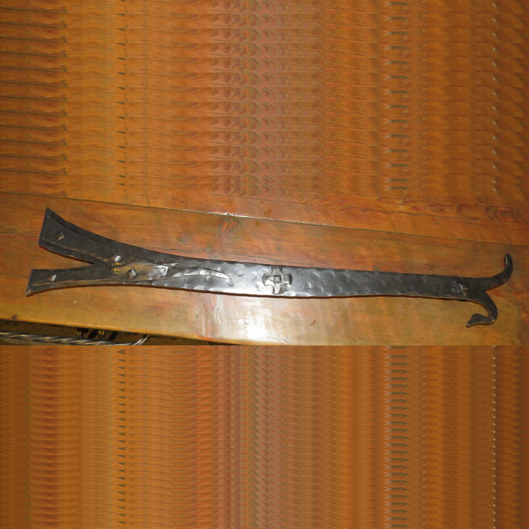 XL Nordic Iron Age Wrought Iron Faux Hinge Strap