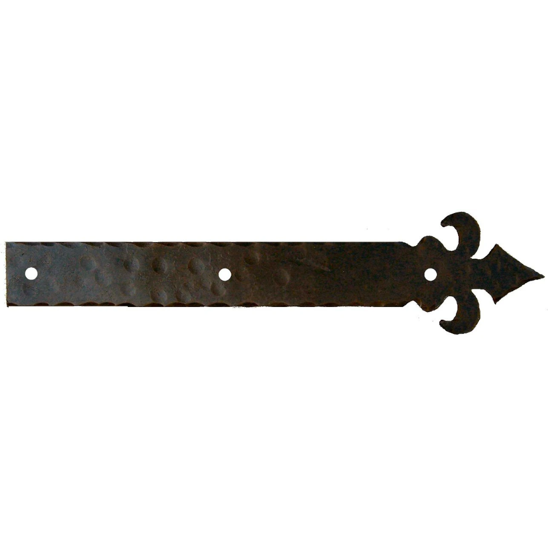 XL Dunmow Crest Fleur De Lis Fer Faux Charnière Sangle