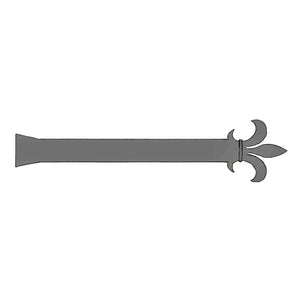 XL Egyptian Fleur De Lis Iron Faux Hinge Strap - Old West Iron