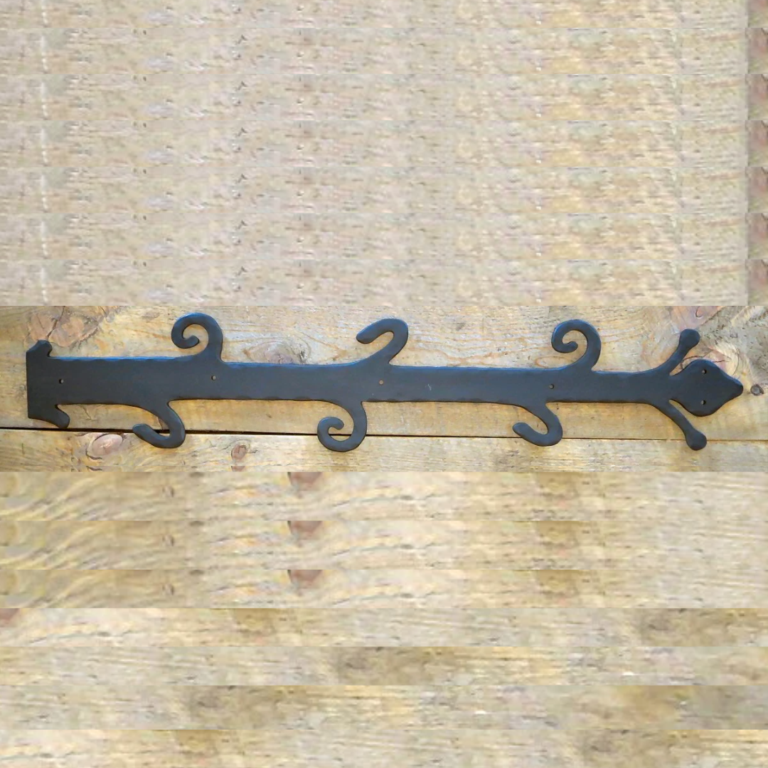 Old English Castle Wrought Iron Garage Door Dummy Hinge Strap