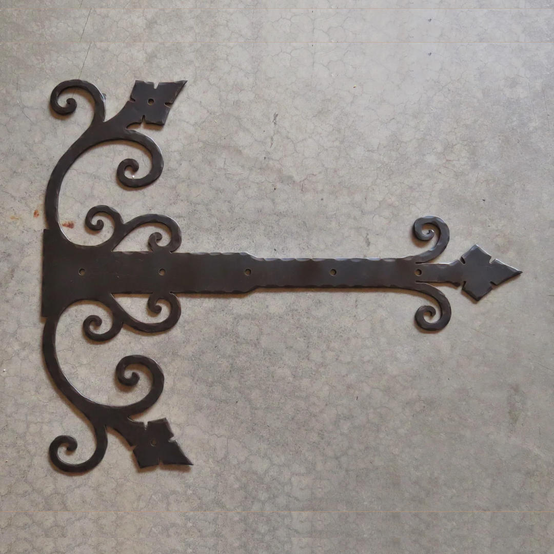 Old California Hacienda Wrought Iron Garage Door Dummy Hinge Strap
