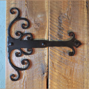 Chateauesque Iron Garage Door Dummy Hinge Strap - Old West Iron