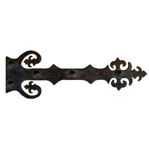 Renaissance Iron Garage Door Dummy Hinge Strap - Old West Iron