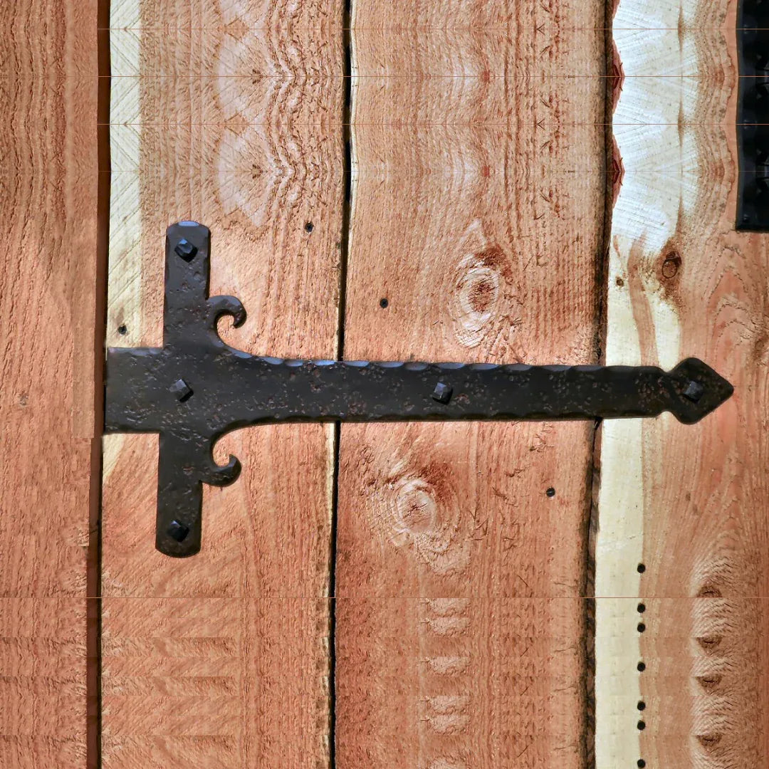 Georgian Iron Garage Door Dummy Hinge Strap - Old West Iron