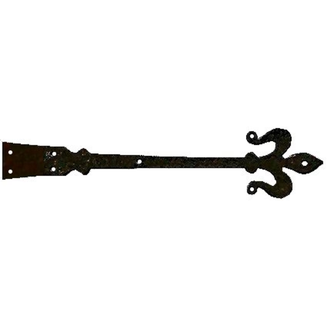 Florence Fleur De Lis Iron Garage Door Dummy Hinge Strap