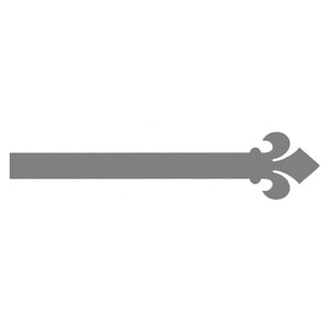 Dunmow Crest Fleur De Lis Iron Garage Door Dummy Hinge Strap - Old West Iron