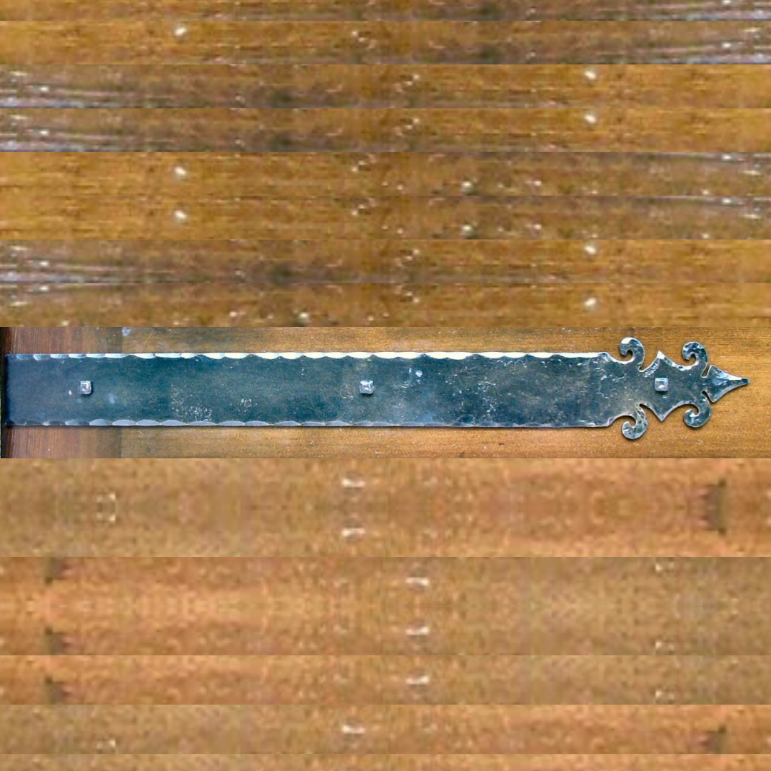 Romanesque Wrought Iron Garage Door Dummy Hinge Strap