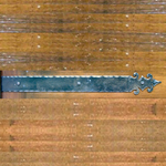 Romanesque Wrought Iron Garage Door Dummy Hinge Strap