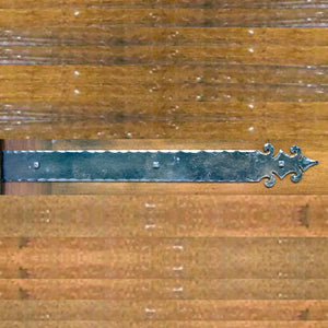Romanesque Wrought Iron Garage Door Dummy Hinge Strap - Old West Iron