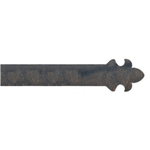 British Fleur De Lis Iron Garage Door Dummy Hinge Strap