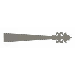 Romantic Wrought Iron Faux Garage Door Dummy Strap - Old West Iron