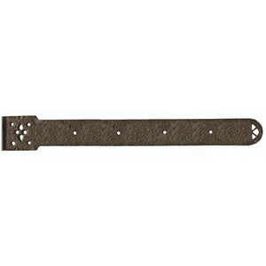 Shabby Chic Wrought Iron Garage Door Dummy Hinge Strap - Old West Iron