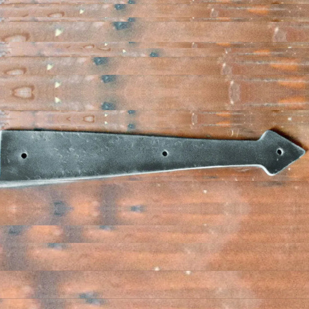 Neo-Classical Wrought Iron Garage Door Dummy Hinge Strap - Old West Iron