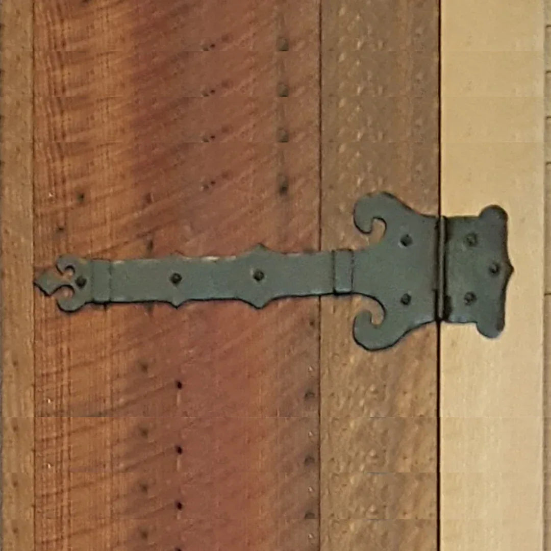 Baroque Iron Garage Door Dummy Hinge Strap - Old West Iron