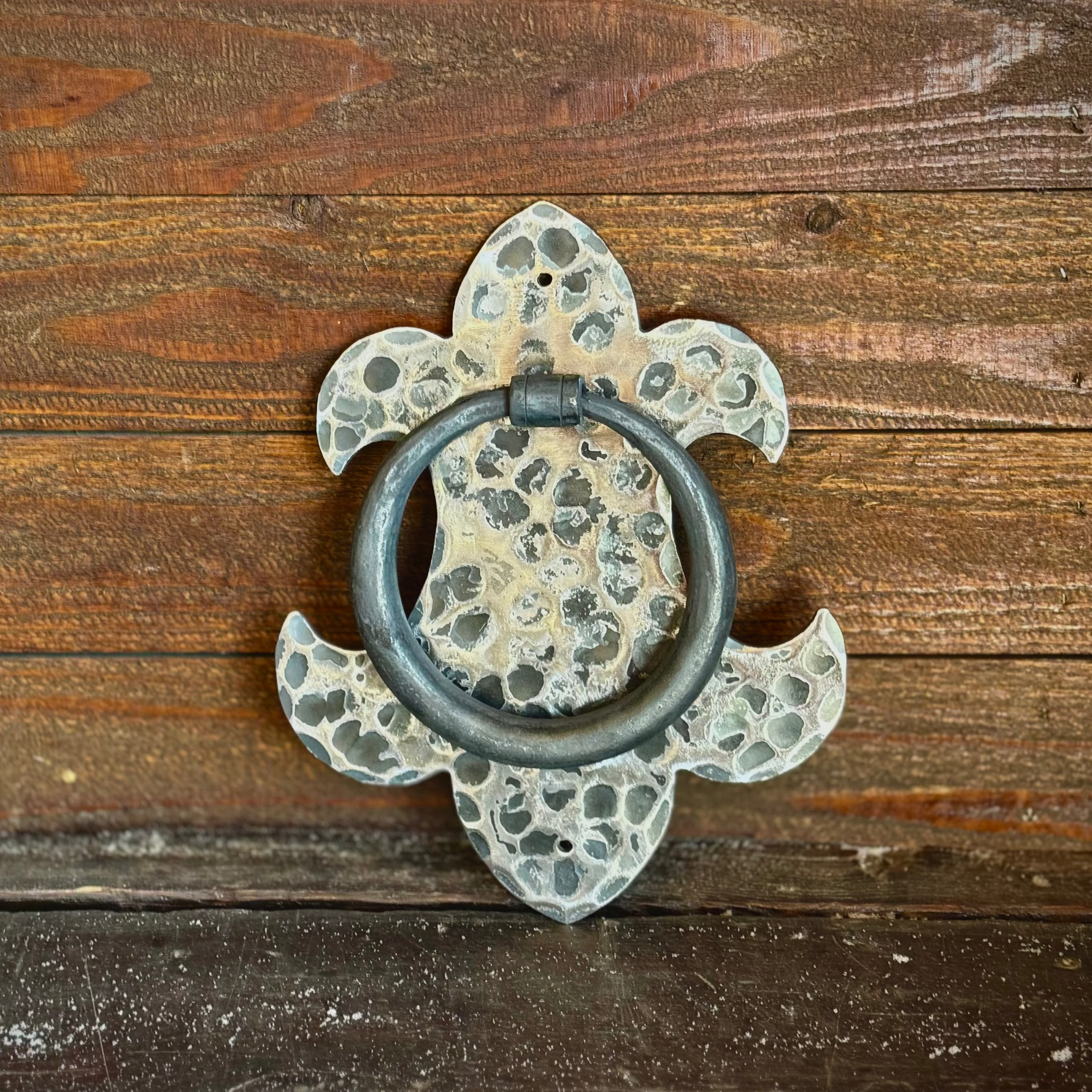 BRITISH FLEUR DE LIS IRON DOOR KNOCKER/RINGPULL Door Knockers Knocker / Ring Pull