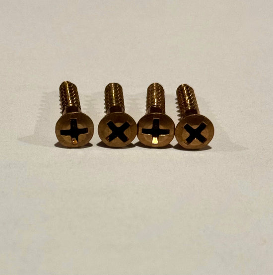 #8 x 3/4" Phillips Oval Head Decor Screws in Antique Copper- Four Pack