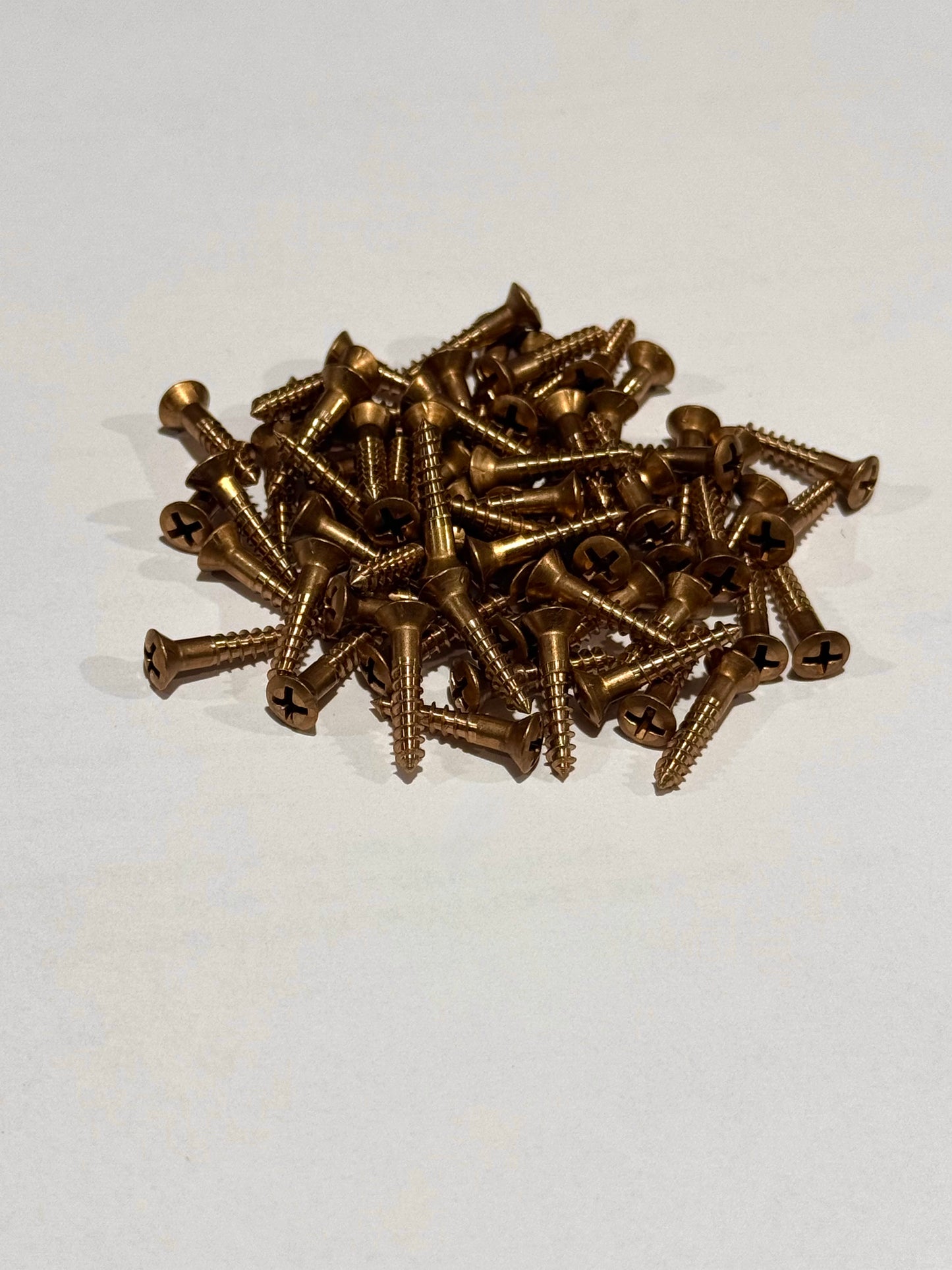 #8 x 3/4" Phillips Oval Head Decor Screws in Antique Copper- Four Pack