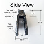 Grunge Pulley Wheel Bracket - Antique Black finish