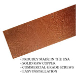 Hammered Copper Kick Plate Door Push Plates