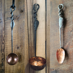 Copper Utensils with Leaf Handles - Choose Your Own Set of Three